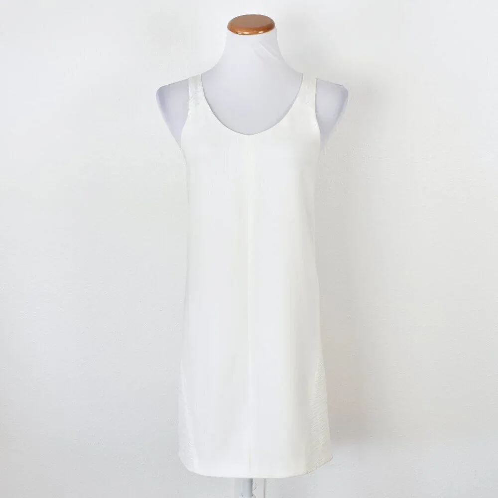 Rag & Bone Chieftain Textured Panel Racerback Tank Shift Mini Dress - 0 - Picture 1 of 9
